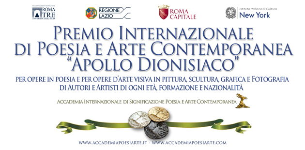 L’Annuale Internazionale di Poesia e Arte Contemporanea Apollo dionisiaco invita alla celebrazione del senso della bellezza a Roma