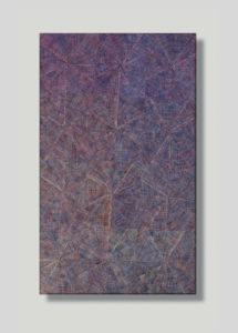 Mario Nigro, Vibrazione modulata, 1963-64, tempera e collage su tela, 162 x 98 cm, ph courtesy A arte Invernizzi, Milano