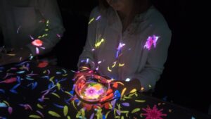 Arte Digitale: MORI Building Digital Art Museum. TeamLab Borderless, “Flowers Bloom in an Infinite Universe inside a Tea Cup”, Interactive Digital Installation, 2016 