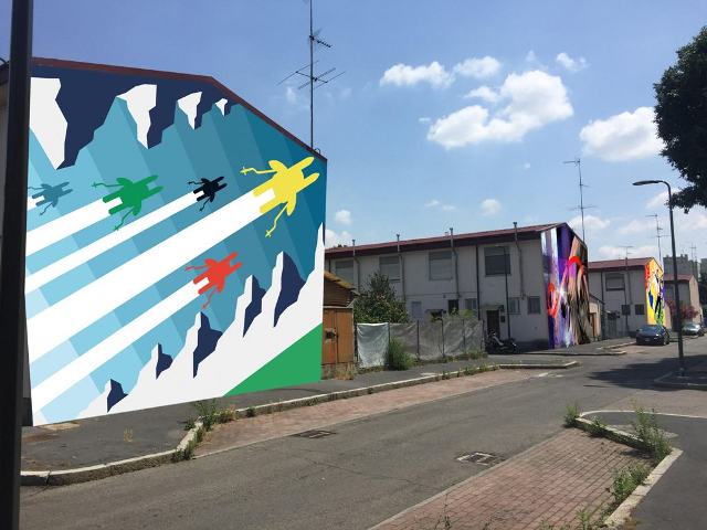 CORBA - 5CERCHI -  38 Murales dedicati alle Olimpiadi Invernali per Rigenerare un quartiere attraverso l’Arte Urbana