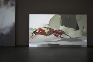 Ian Cheng, The Emissary In the Squat of God, 2015, installation view at Fondazione Sandretto Re Rebaudengo, Torino, photo Maurizio Elia, courtesy Fondazione Sandretto Re Rebaudengo